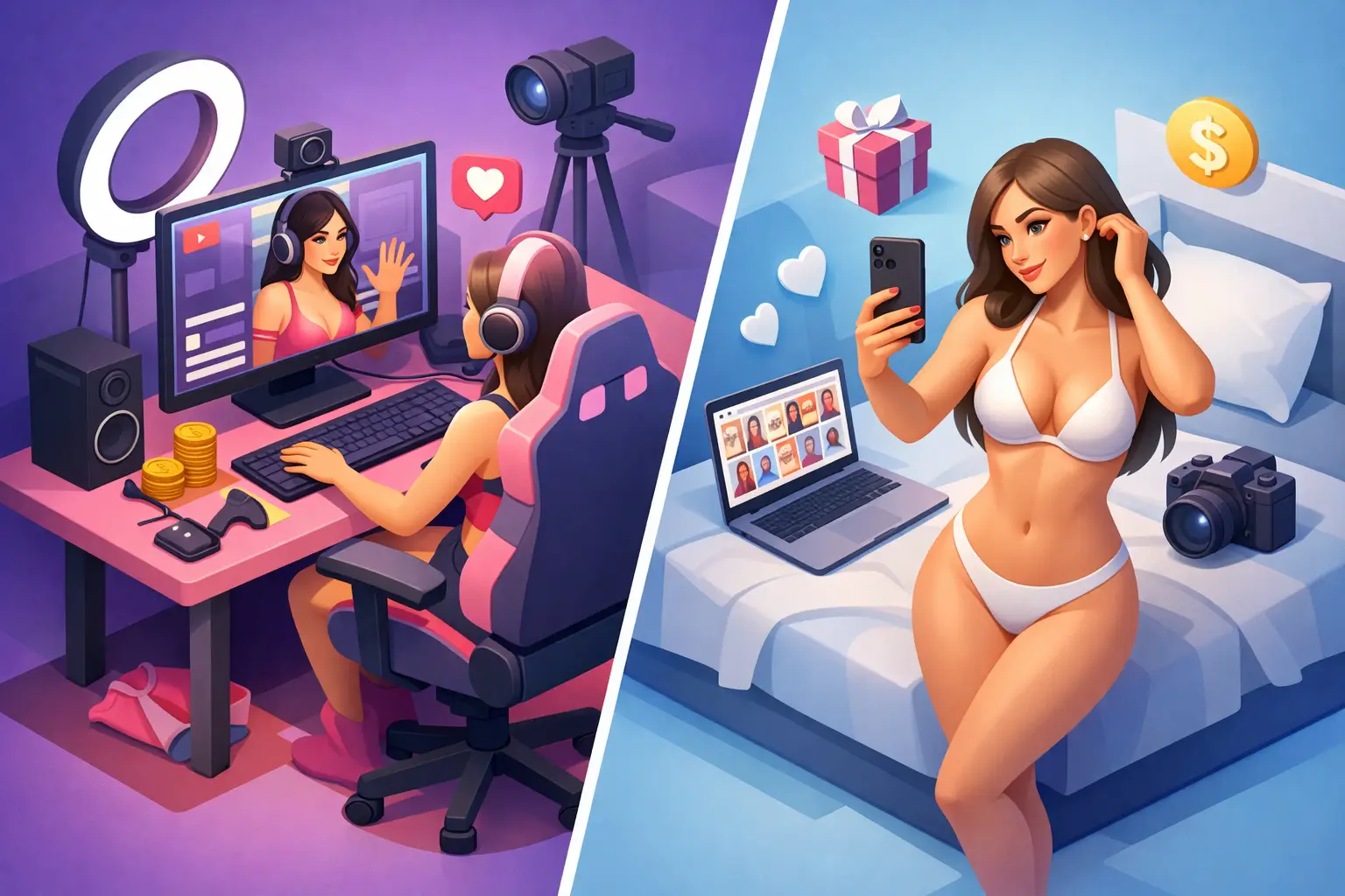 Camgirl oder OnlyFans Unterschied erklärt